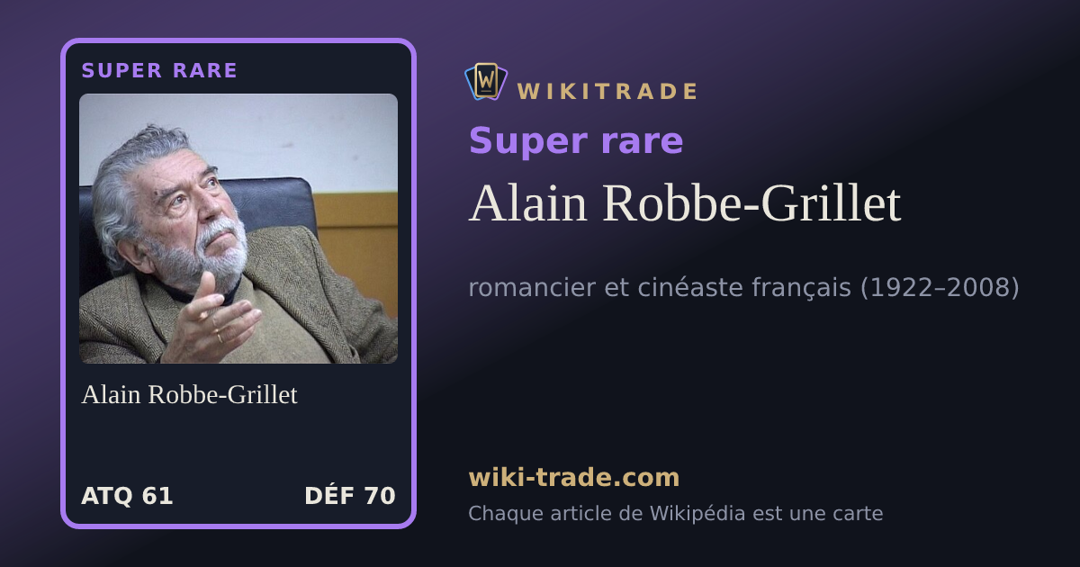 Alain Robbe-Grillet — carte Super rare