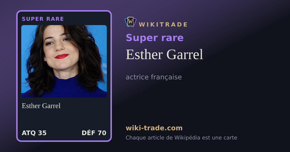 Esther Garrel — carte Super rare