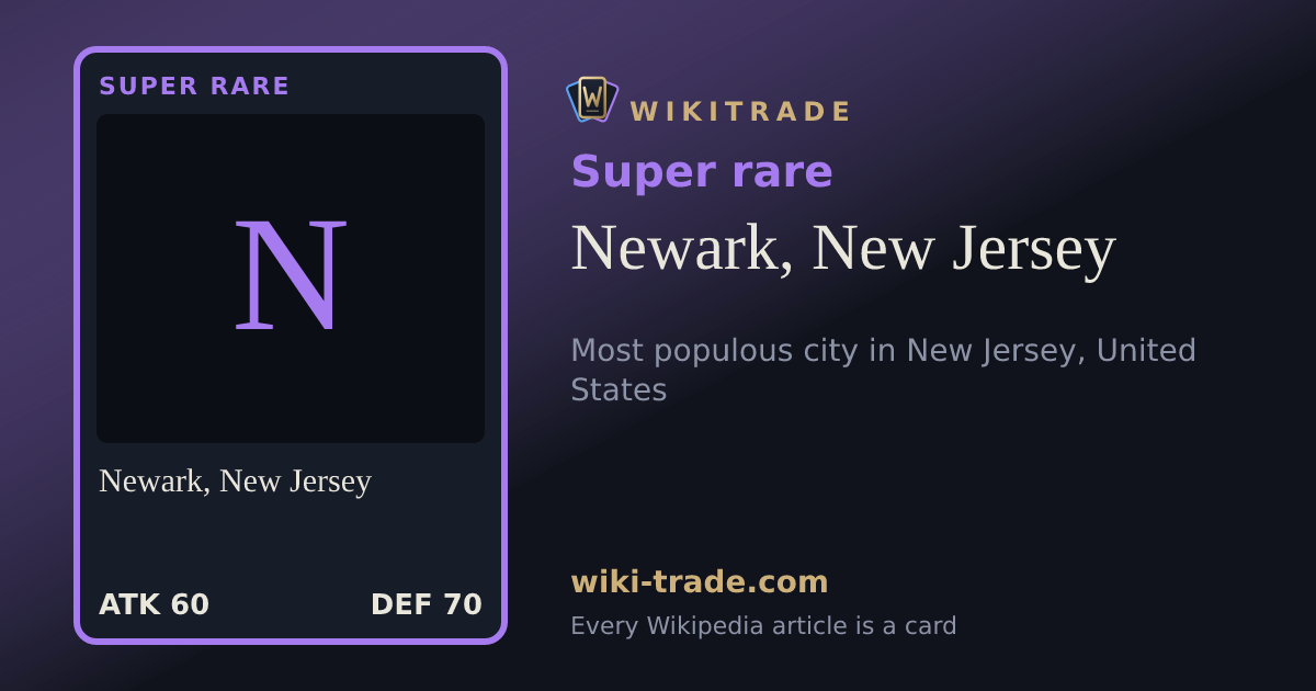 Newark, New Jersey — Super rare card