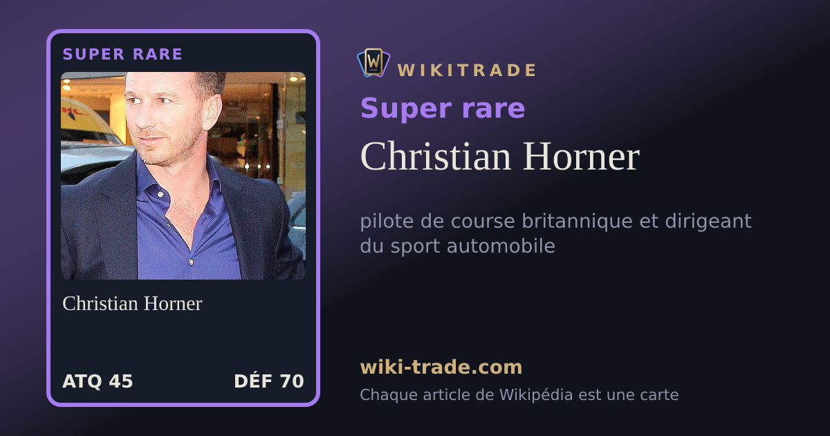 Christian Horner — carte Super rare