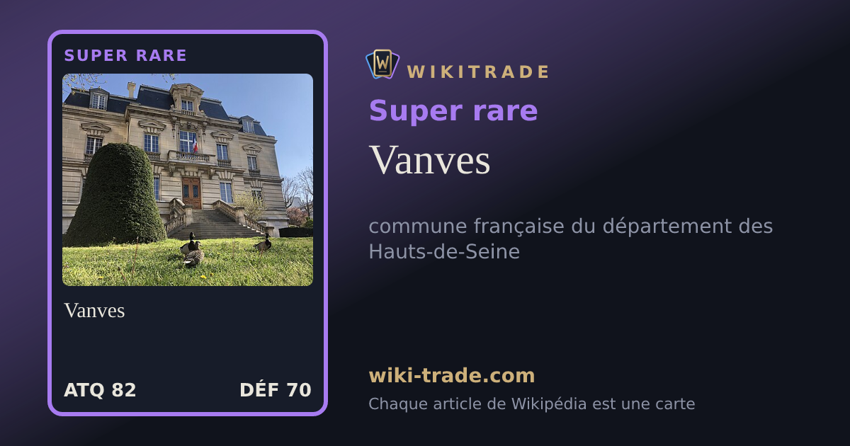 Vanves — carte Super rare