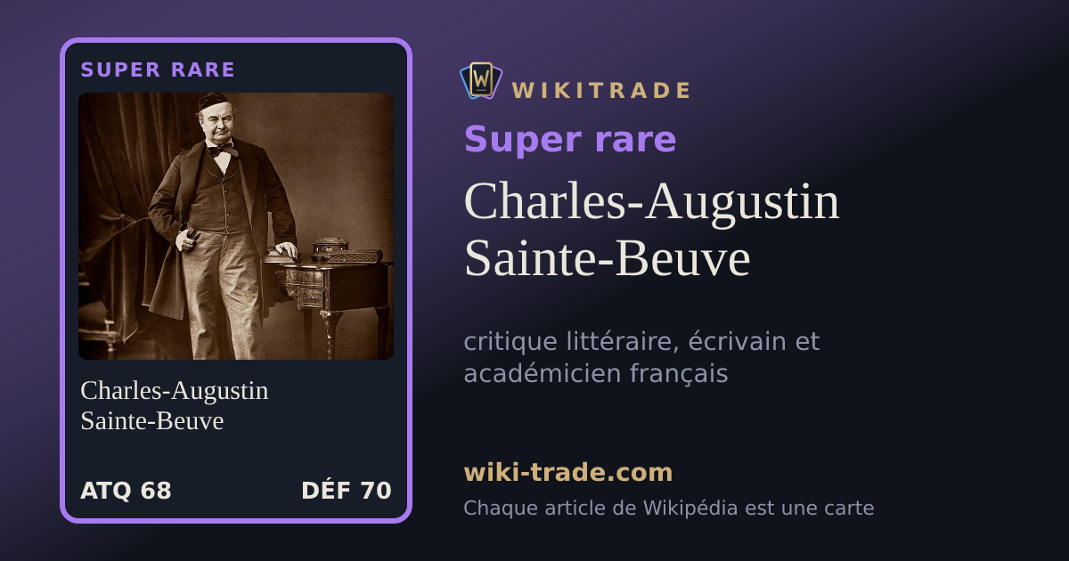 Charles-Augustin Sainte-Beuve — carte Super rare
