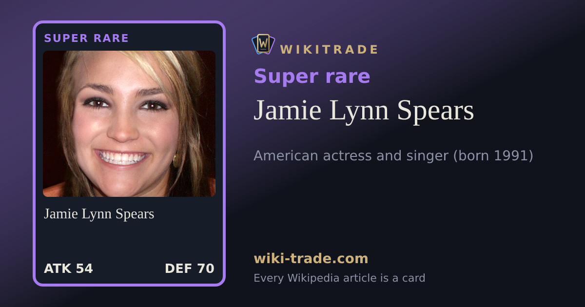 Jamie Lynn Spears — Super rare card