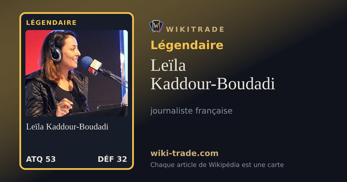 Leïla Kaddour-Boudadi — carte Légendaire