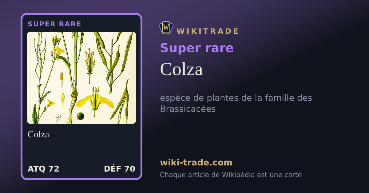 Colza — carte Super rare