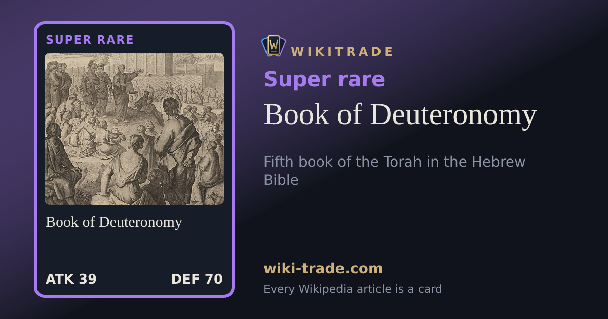 Book of Deuteronomy — Super rare card