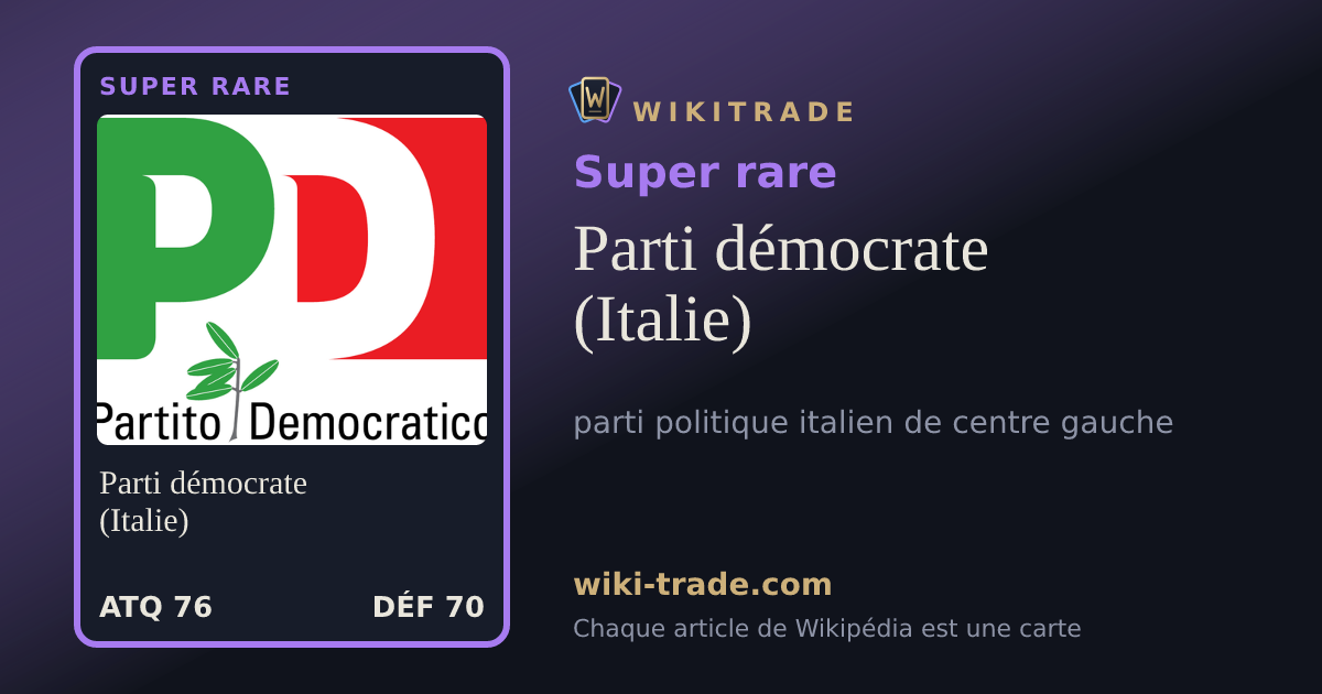 Parti démocrate (Italie) — carte Super rare