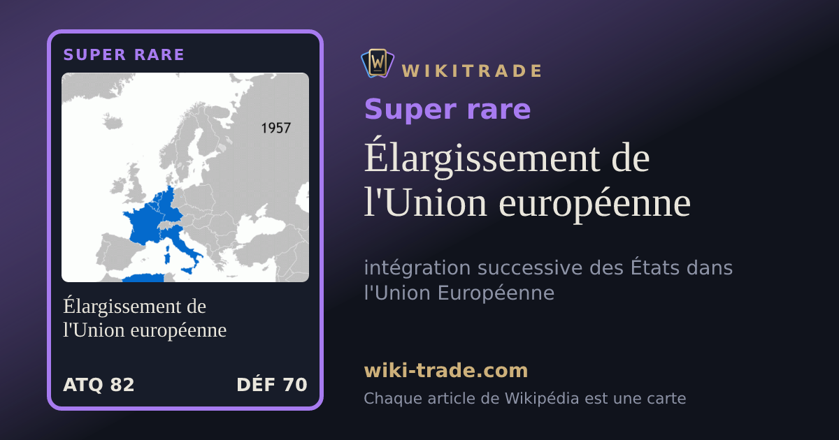 Élargissement de l'Union européenne — carte Super rare