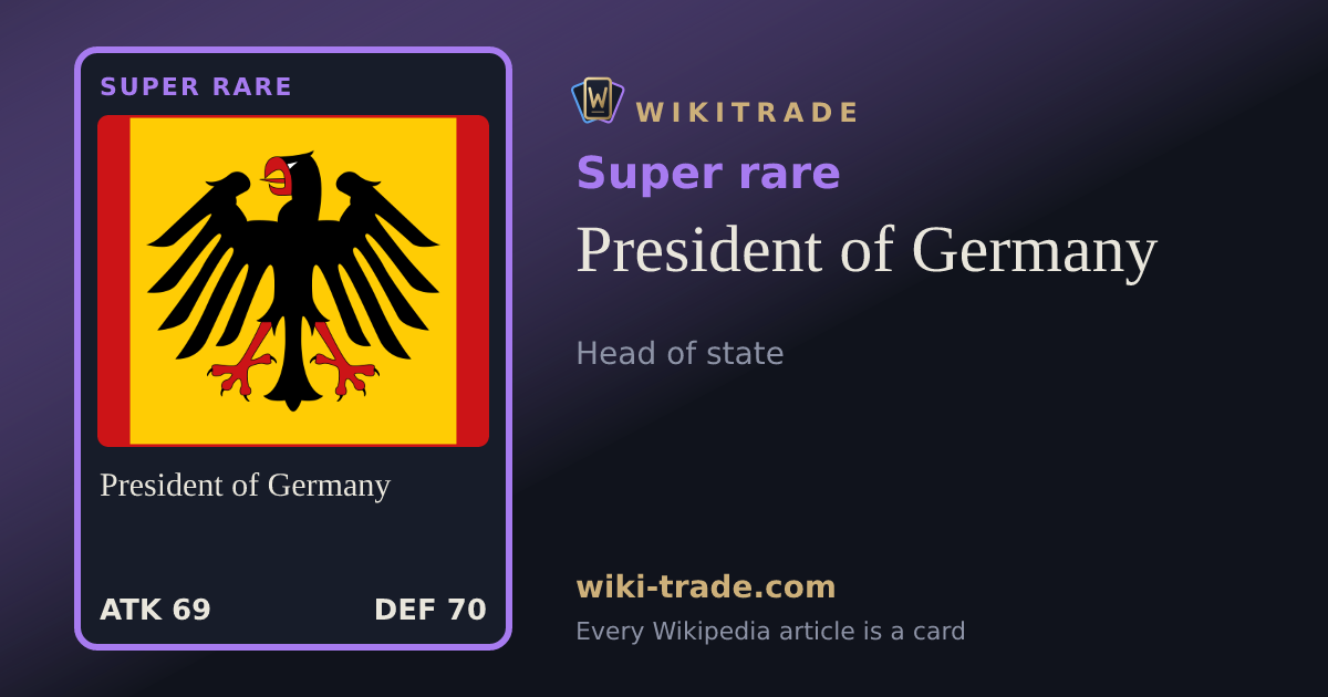 President of Germany — Super rare card