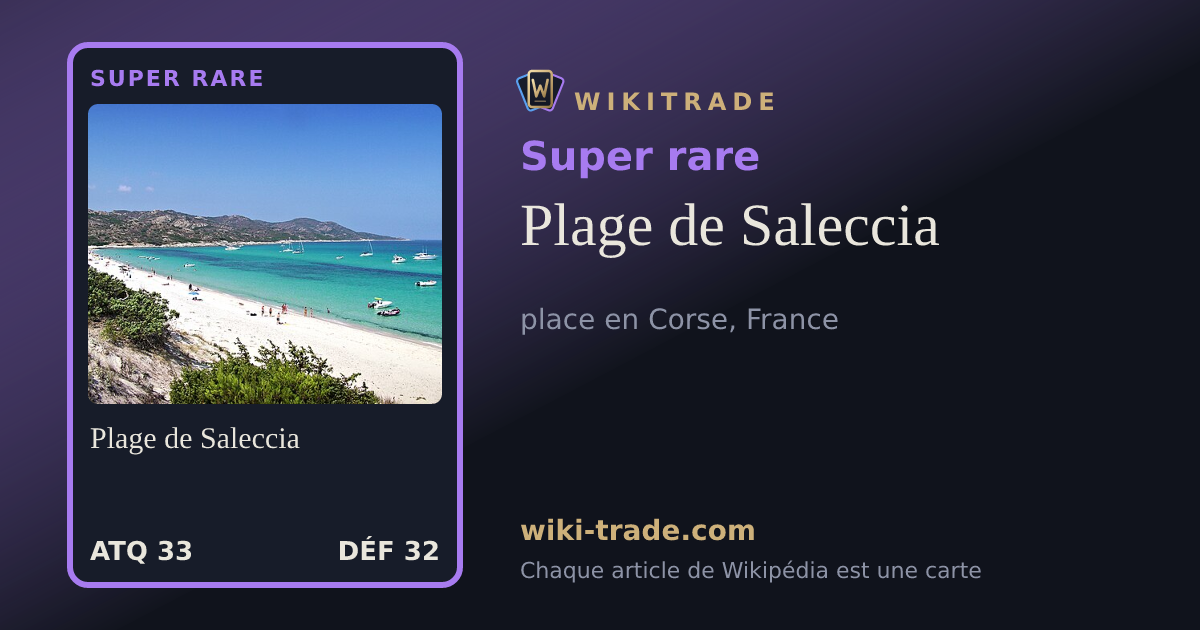 Plage de Saleccia — carte Super rare