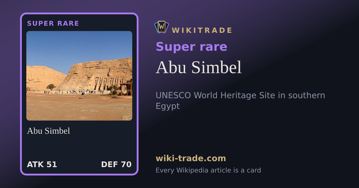 Abu Simbel — Super rare card