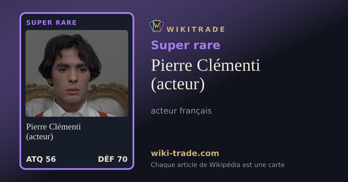 Pierre Clémenti (acteur) — carte Super rare