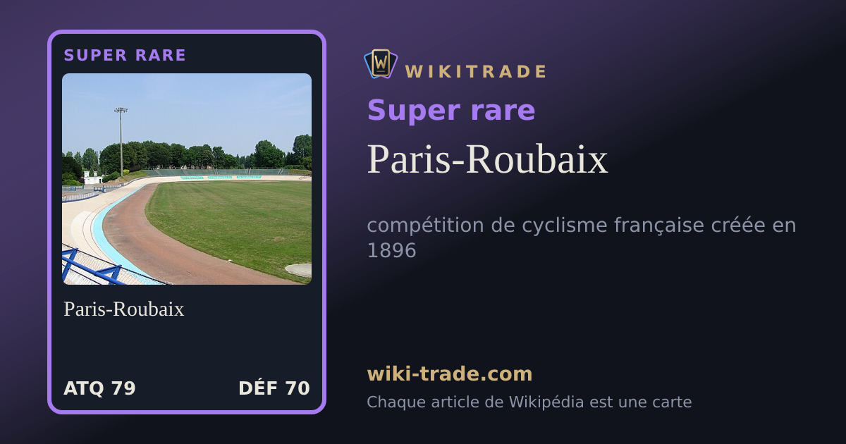 Paris-Roubaix — carte Super rare