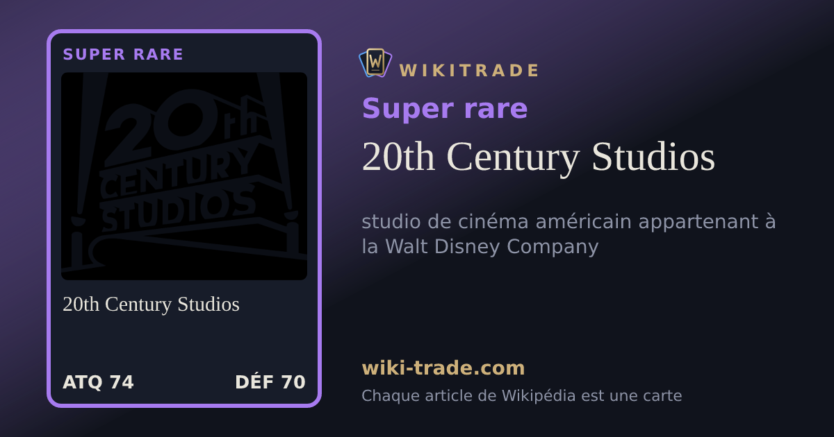 20th Century Studios — carte Super rare