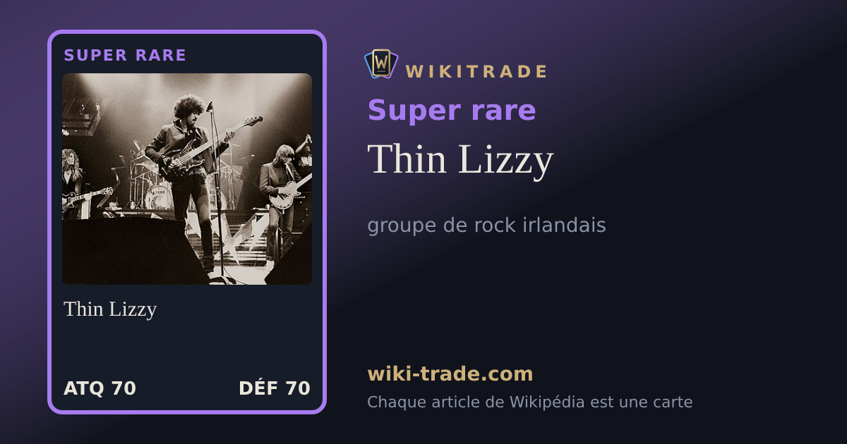 Thin Lizzy — carte Super rare