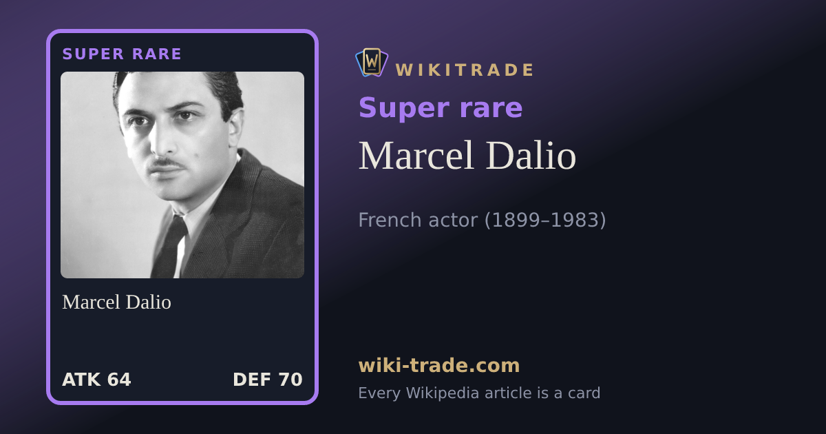 Marcel Dalio — Super rare card