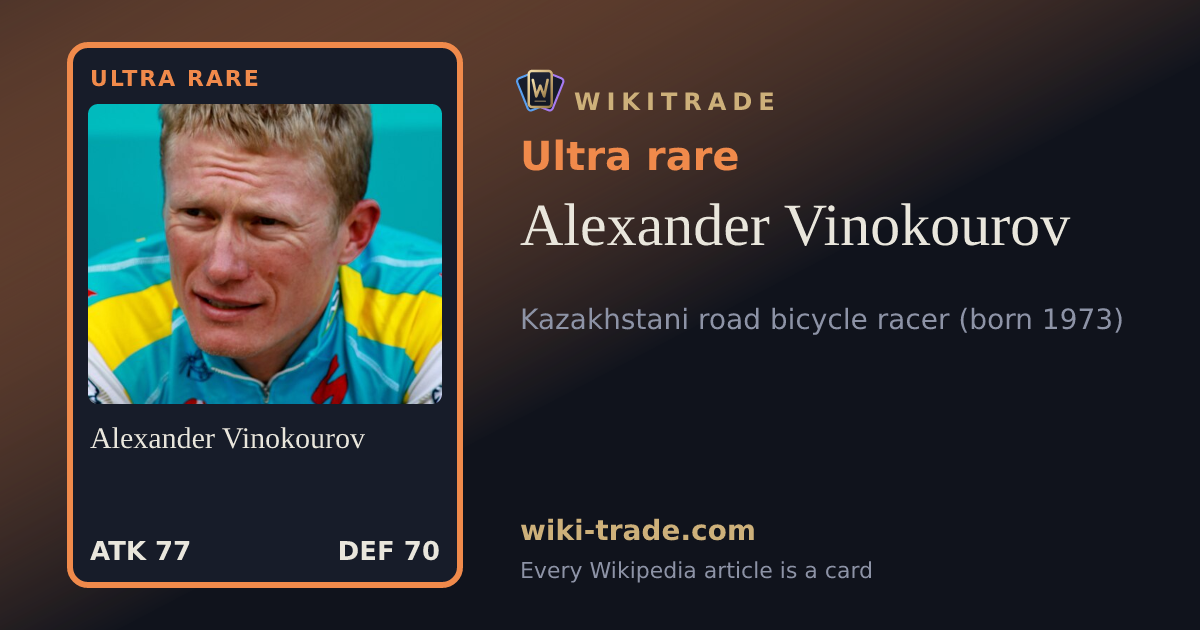Alexander Vinokourov — Ultra rare card
