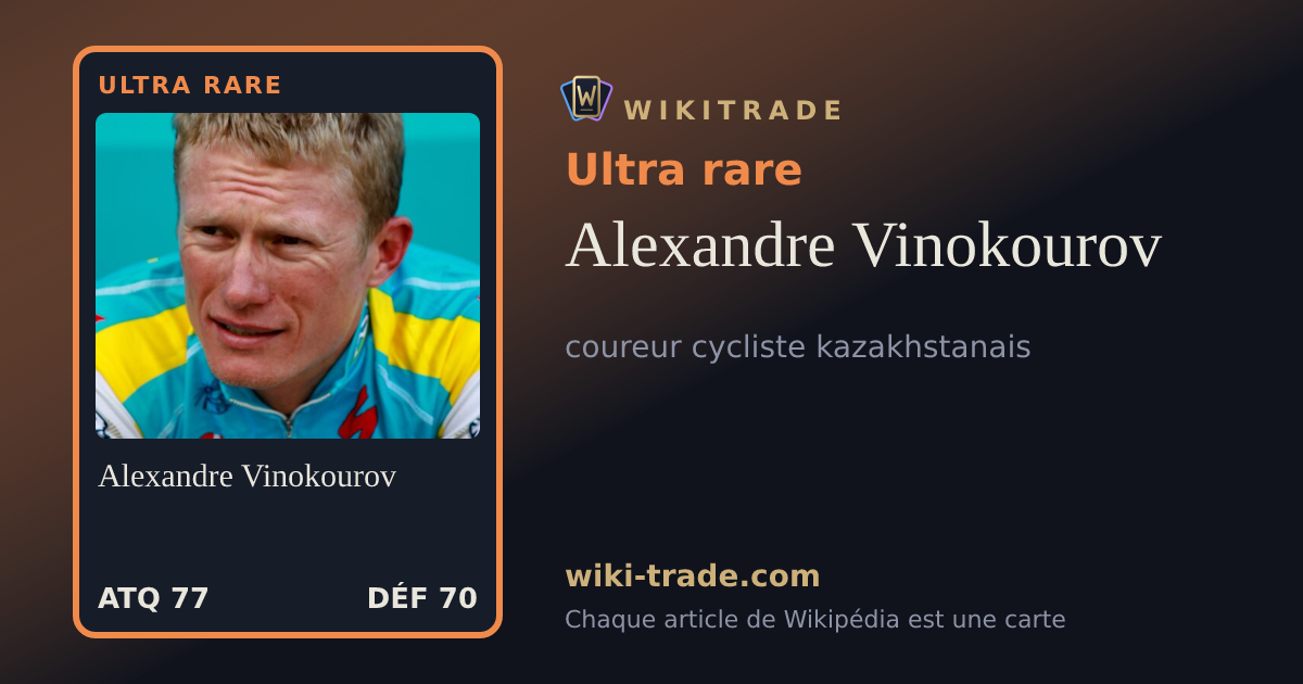 Alexandre Vinokourov — carte Ultra rare