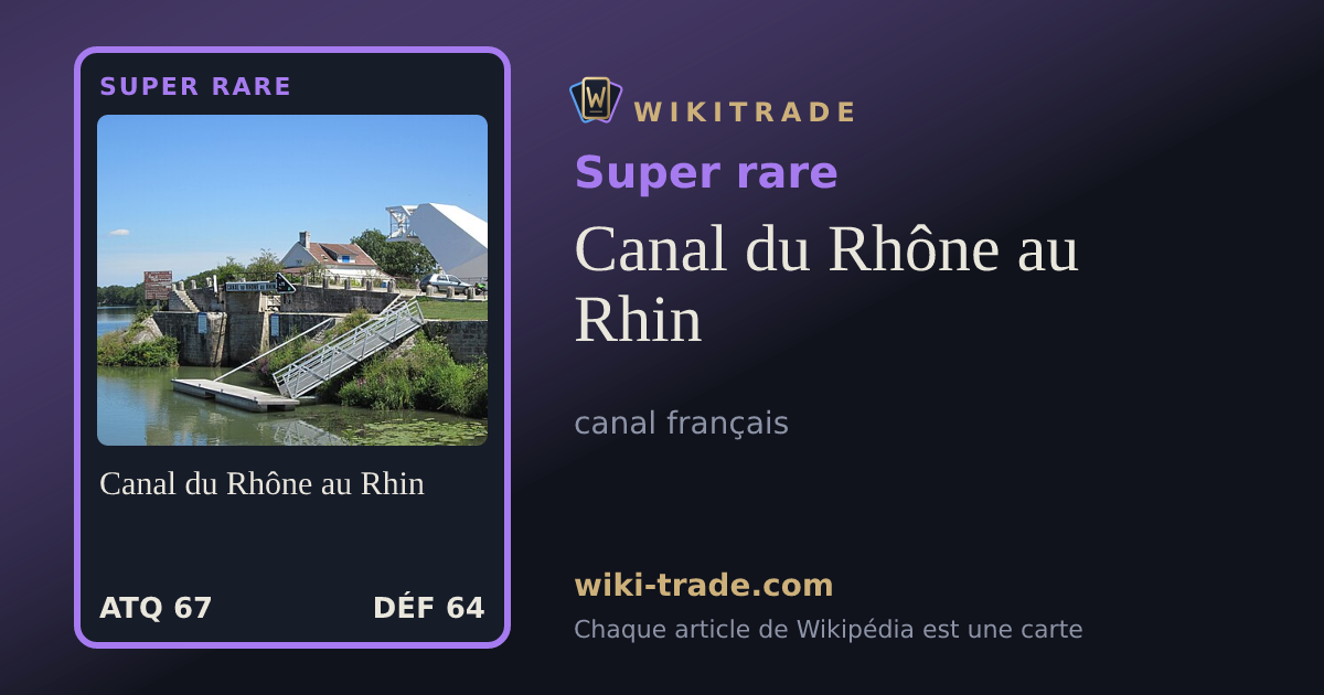 Canal du Rhône au Rhin — carte Super rare