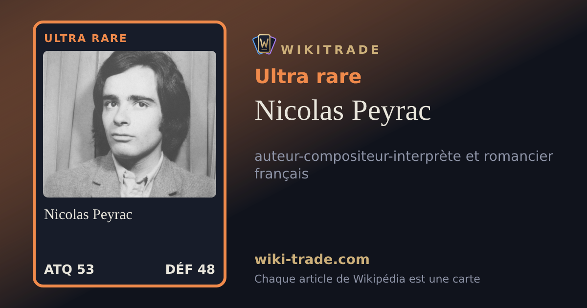 Nicolas Peyrac — carte Ultra rare