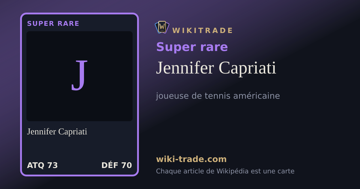 Jennifer Capriati — carte Super rare