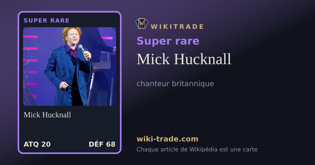 Mick Hucknall — carte Super rare