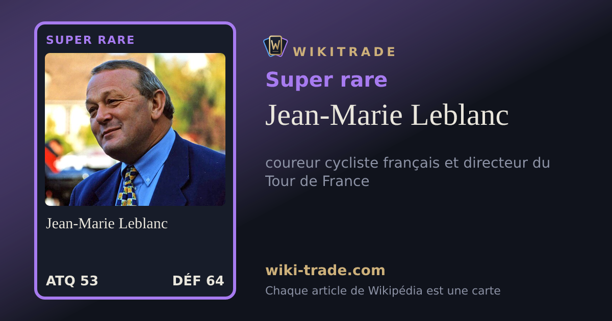 Jean-Marie Leblanc — carte Super rare