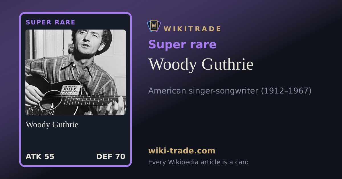 Woody Guthrie — Super rare card