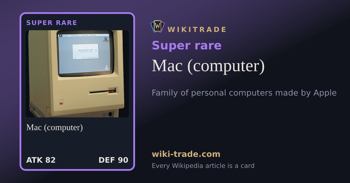 Mac (computer) — Super rare card