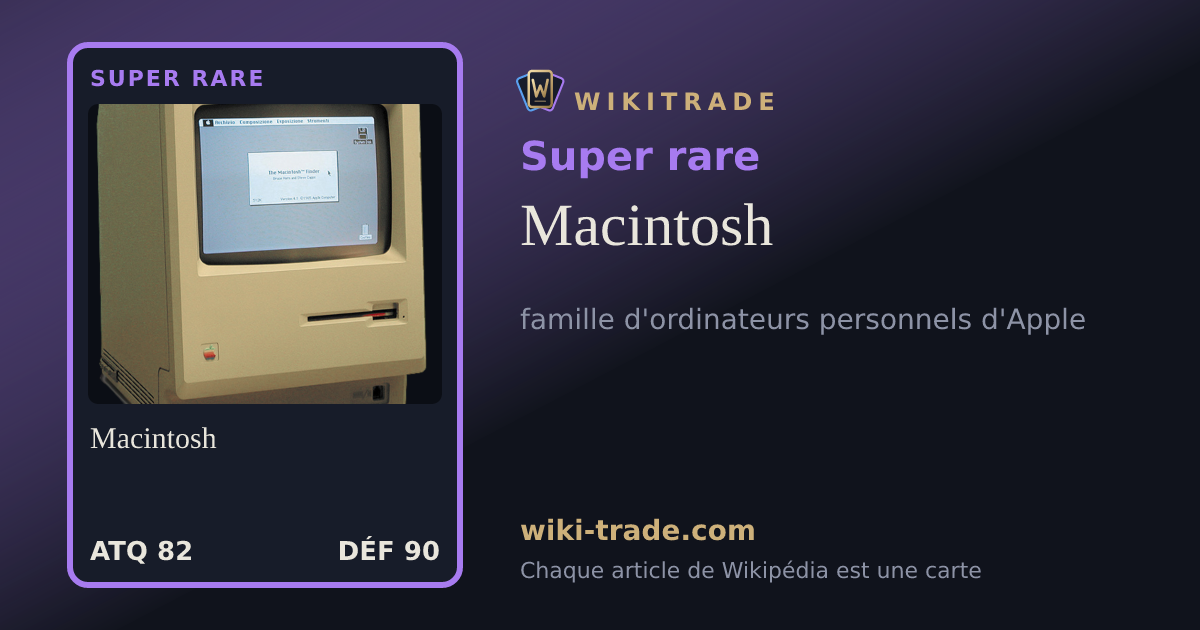 Macintosh — carte Super rare