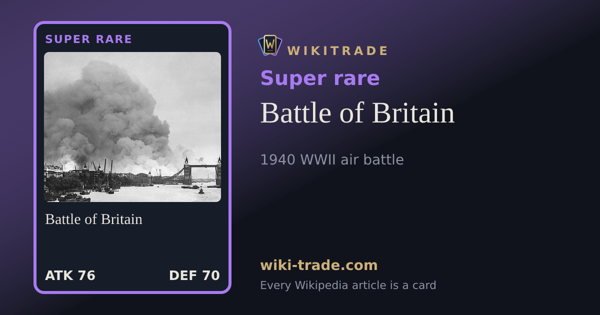 Battle of Britain — Super rare card