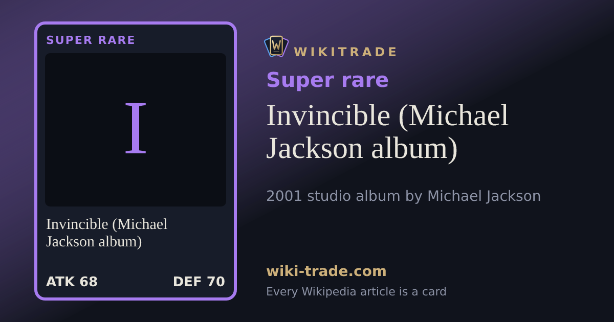 Invincible (Michael Jackson album) — Super rare card