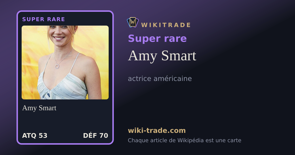 Amy Smart — carte Super rare