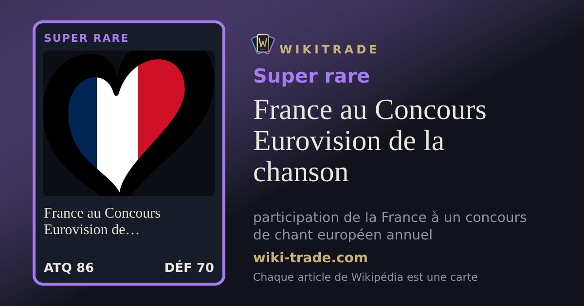France au Concours Eurovision de la chanson — carte Super rare