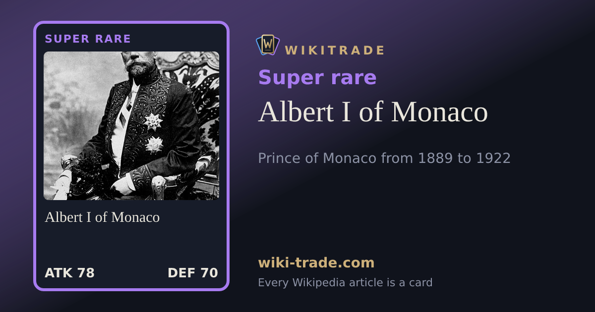 Albert I of Monaco — Super rare card