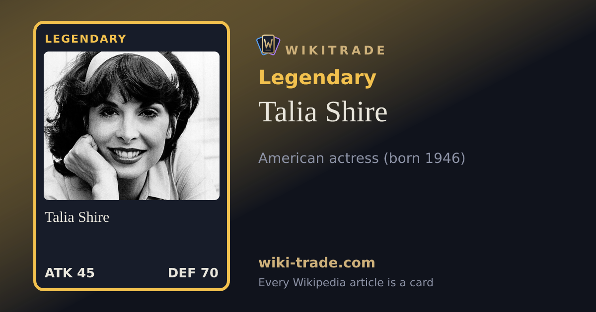 Talia Shire — Legendary card