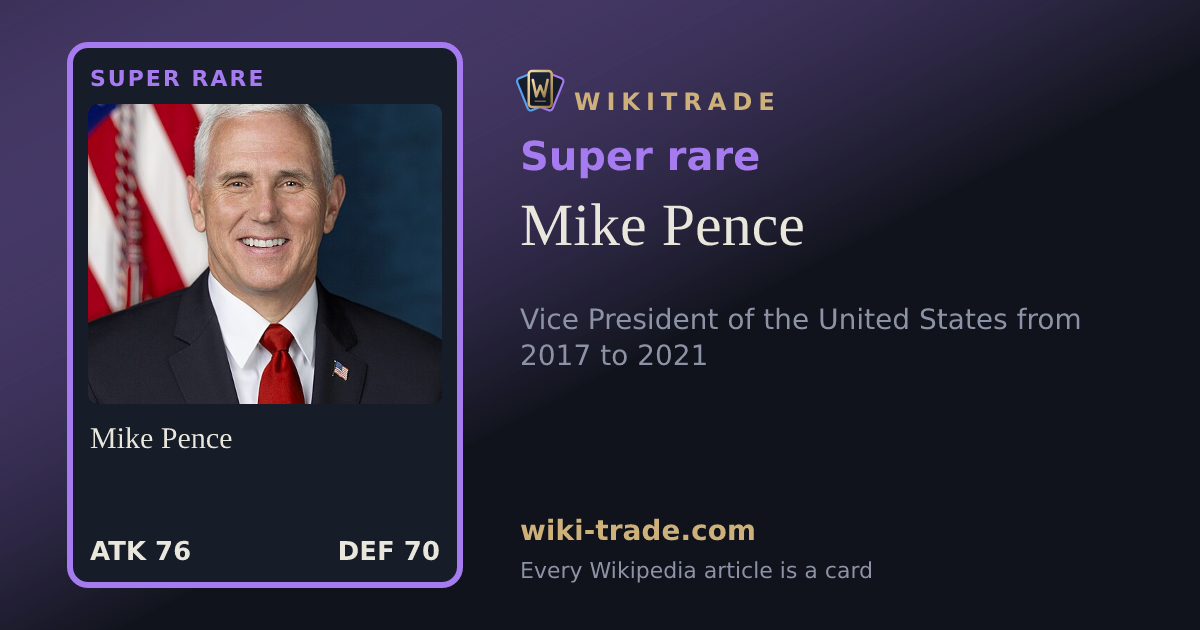 Mike Pence — Super rare card