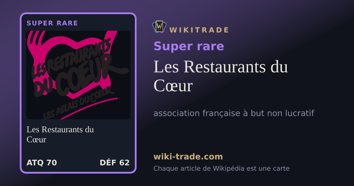 Les Restaurants du Cœur — carte Super rare