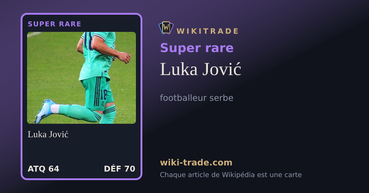 Luka Jović — carte Super rare