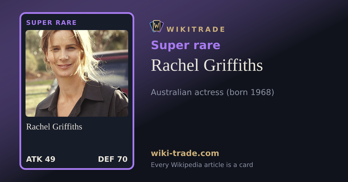 Rachel Griffiths — Super rare card