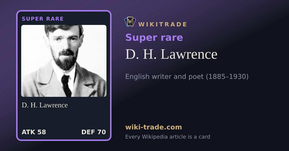 D. H. Lawrence — Super rare card