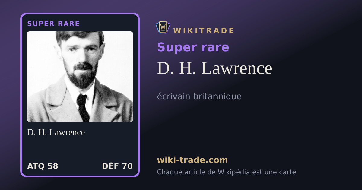 D. H. Lawrence — carte Super rare