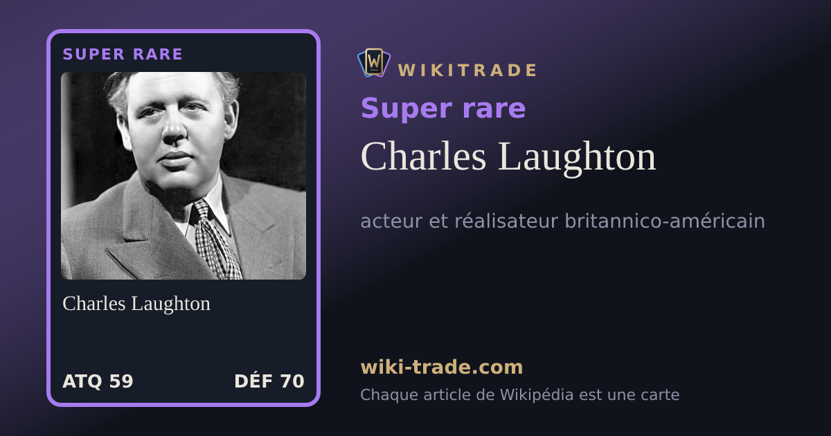 Charles Laughton — carte Super rare
