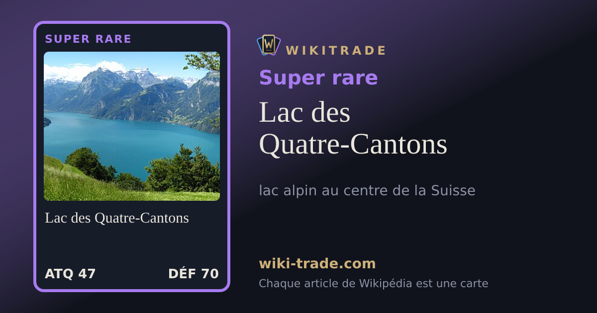 Lac des Quatre-Cantons — carte Super rare