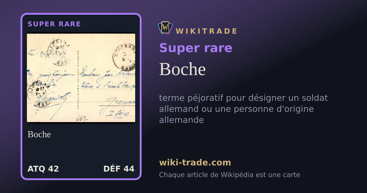 Boche — carte Super rare
