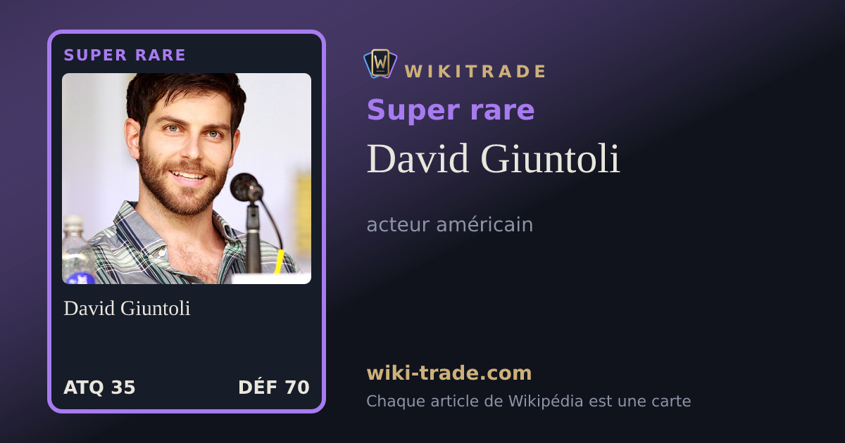 David Giuntoli — carte Super rare