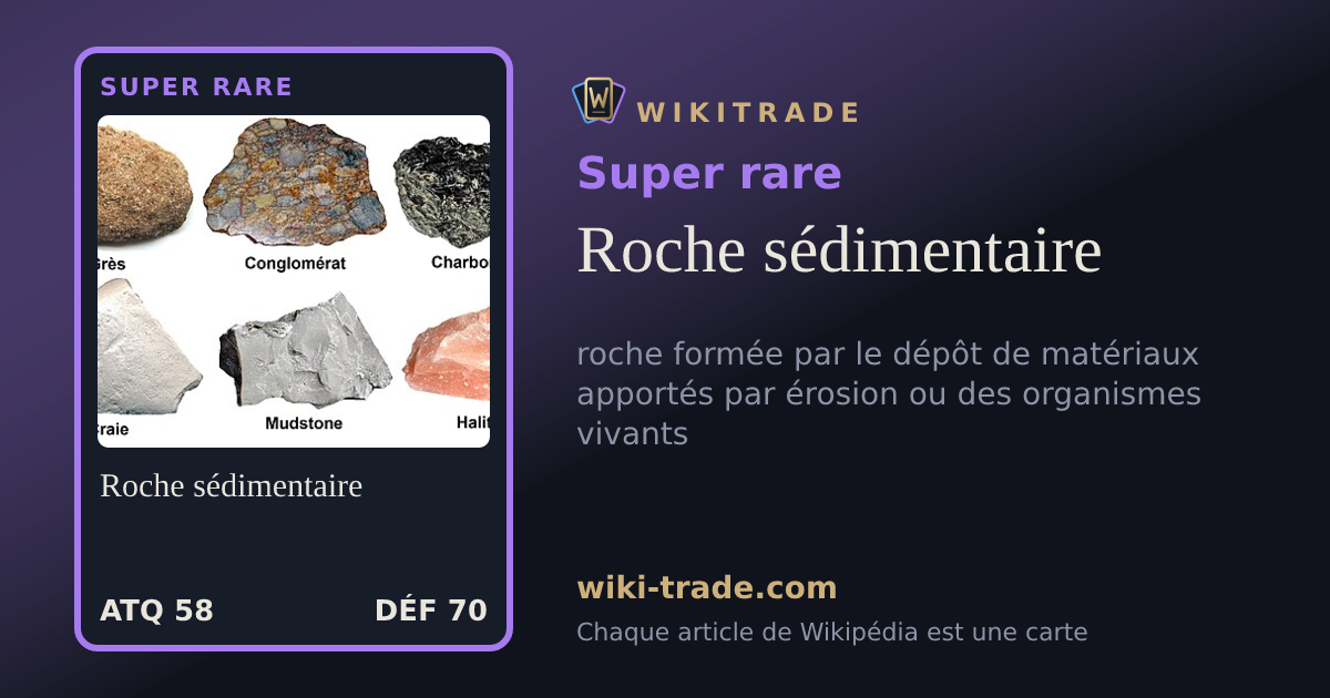 Roche sédimentaire — carte Super rare