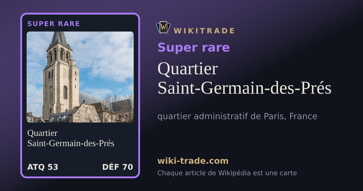 Quartier Saint-Germain-des-Prés — carte Super rare