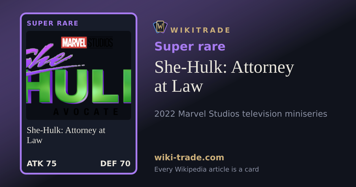 She-Hulk: Attorney at Law — Super rare card