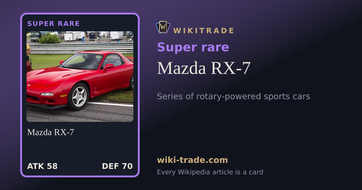 Mazda RX-7 — Super rare card